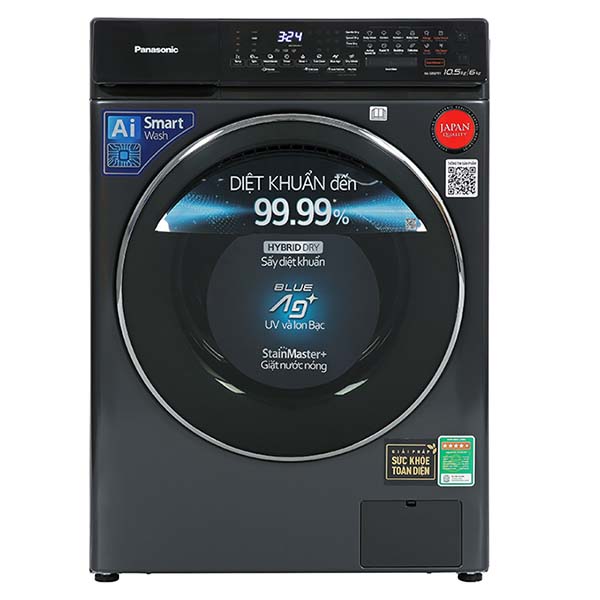 Máy giặt/sấy Panasonic Inverter 10.5kg/6kg NA-S056FR1BV
